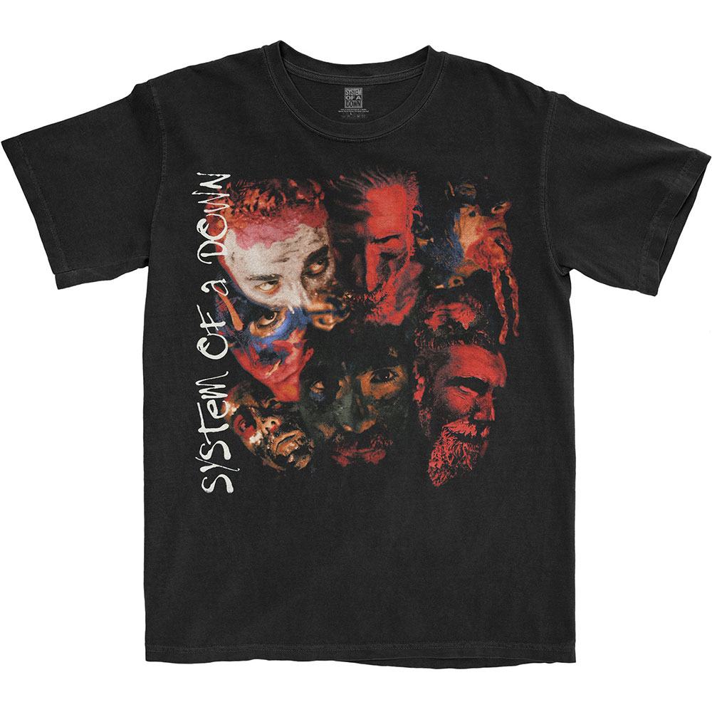 System Of A Down - Painted Faces 2 Tshirt Homme - Noir